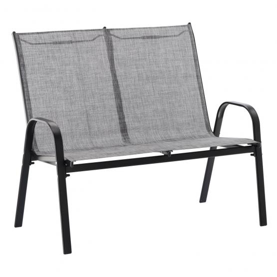 ZESTAW MEBLI OGRODOWYCH ZE STOLIKIEM - SZARY