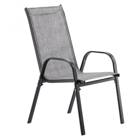 ZESTAW MEBLI OGRODOWYCH ZE STOLIKIEM - SZARY