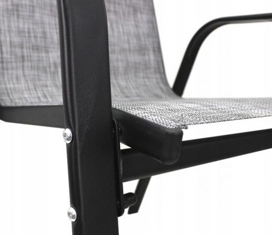 ZESTAW MEBLI OGRODOWYCH ZE STOLIKIEM - SZARY