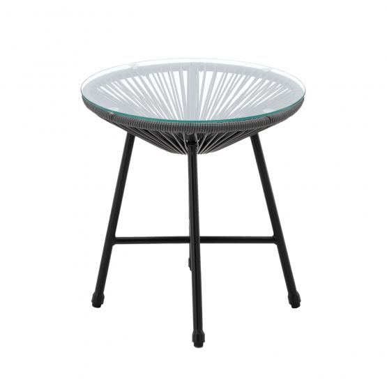 Zestaw Mebli Ogrodowych Garden Line Czarny (2 Krzesła + Stolik)