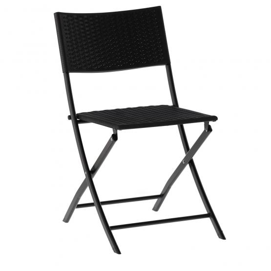 Zestaw Mebli Balkonowych Składanych Garden Line Antracyt (Stolik + 2 Krzesła)