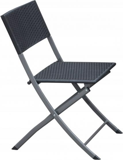 Zestaw Mebli Balkonowych Składanych Garden Line Antracyt (Stolik + 2 Krzesła)