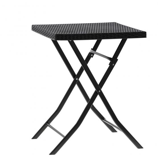 Zestaw Mebli Balkonowych Składanych Garden Line Antracyt (Stolik + 2 Krzesła)