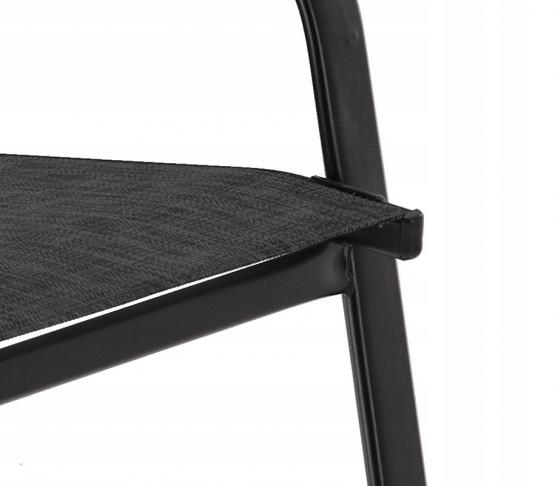 Komplet 2 Krzeseł Ogrodowych Garden Line Czarne