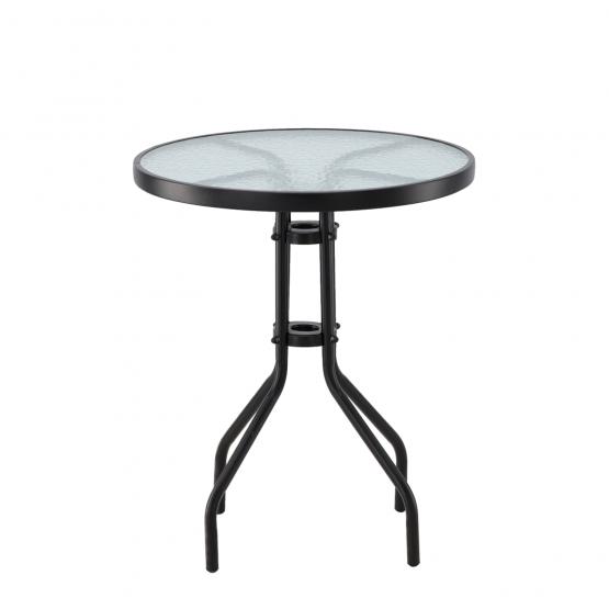 Stolik Ogrodowy Okrągły Garden Line Czarny