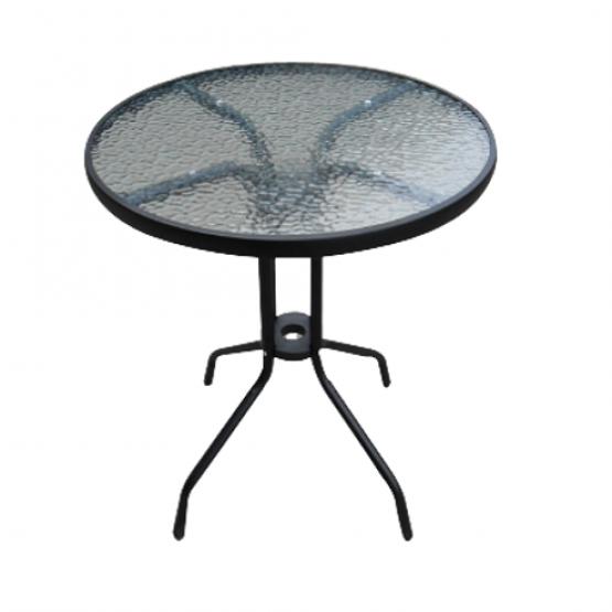 Stolik Ogrodowy Okrągły Garden Line Czarny