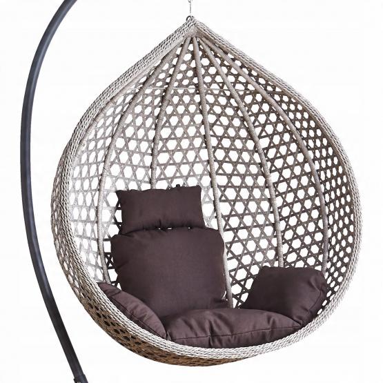 Fotel Wiszący XL Szary z Poduszką Garden Line