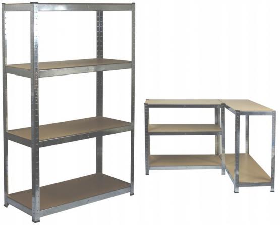 Regał 4-Poziomowy 150 x 70 x 30 cm Udźwig Półki: 150 Kg 