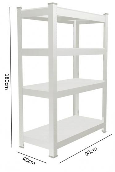 Regał 4-Poziomowy 150 x 70 x 30 cm Udźwig Półki: 150 Kg 