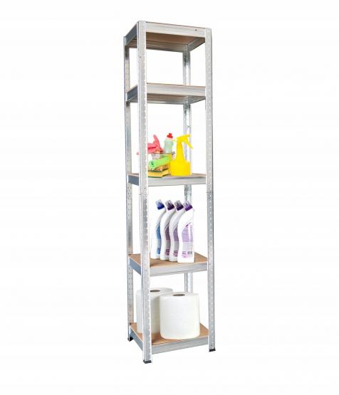 Zestaw Dwóch Regałów 5-Poziomowych 180 x 40 x 40 cm  Udźwig Półki: 175 KG