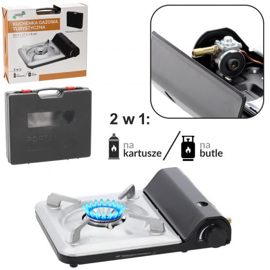 Kuchenka Gazowa Turystyczna 2w1 Na Kartusze/Butle 3,5 kW