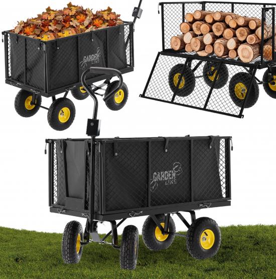 Wózek Ogrodowy Dwufunkcyjny XL Czarny Garden Line