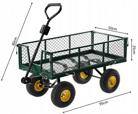 Wózek Ogrodowy Dwufunkcyjny Zielony Garden Line