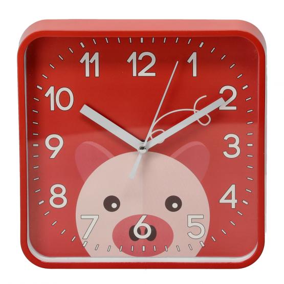 ZEGAR WISZĄCY DZIECIĘCY KWADRATOWY 20,2 x 20,2 x 3,5 CM