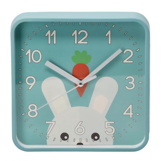ZEGAR WISZĄCY DZIECIĘCY KWADRATOWY 20,2 x 20,2 x 3,5 CM