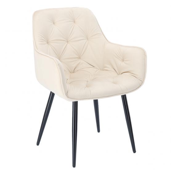 KRZESŁO WELUROWE BEŻOWE