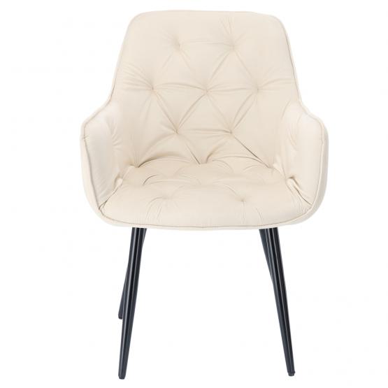 KRZESŁO WELUROWE BEŻOWE