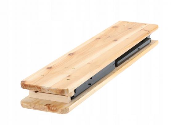 Zestaw Biesiadny - Stół 220x50x77 cm + 2 Ławki 220x25x47 cm - składany