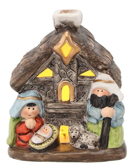 SZOPKA BOŻONARODZENIOWA DOMEK LED 10 X 6,6 X 12CM
