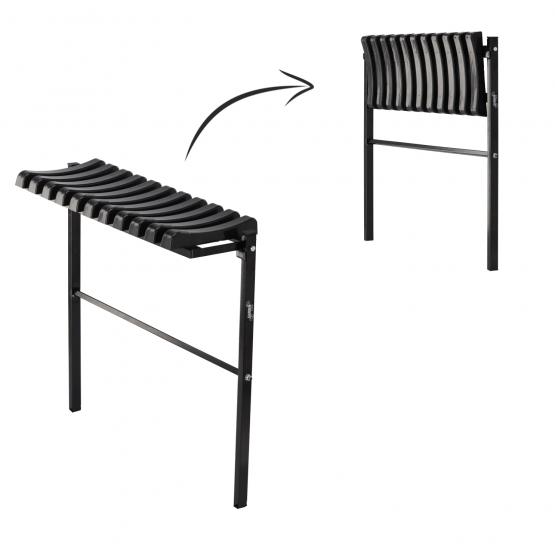 ŁAWKA SKŁADANA DŁ 68 CM CZARNA