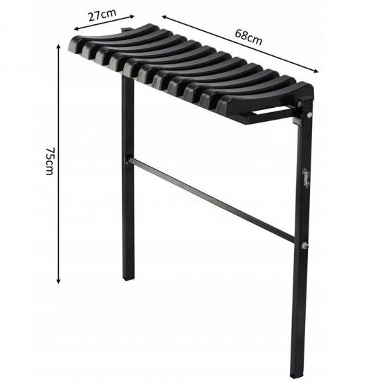 ŁAWKA SKŁADANA DŁ 68 CM CZARNA
