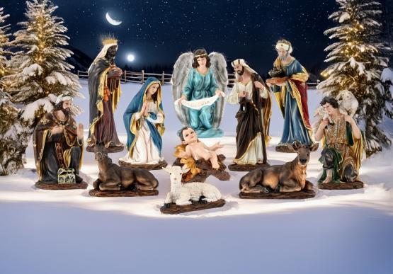 FIGURY DO SZOPKI BOŻONARODZENIOWE POLYRESIN 11 el.do 110 cm