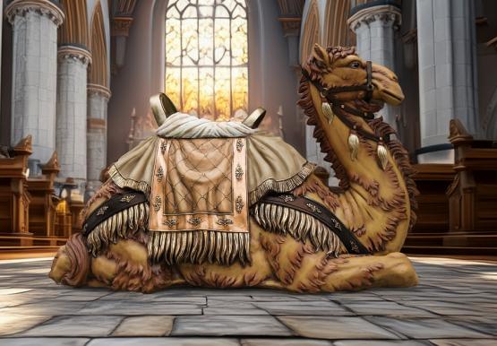 FIGURA WIELBŁĄD KLĘCZĄCY  103 x 40 x 58 cm (do zestawu 120 cm)