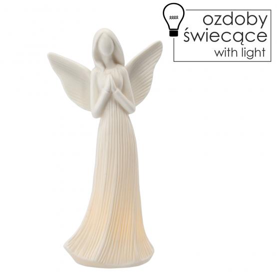 FIGURKA ANIOŁ LED WYS. 23,6CM