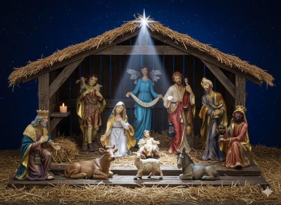 FIGURY DO SZOPKI BOŻONARODZENIOWE KOMPLET 11 ELEMENTÓW 80 cm POLYRESIN