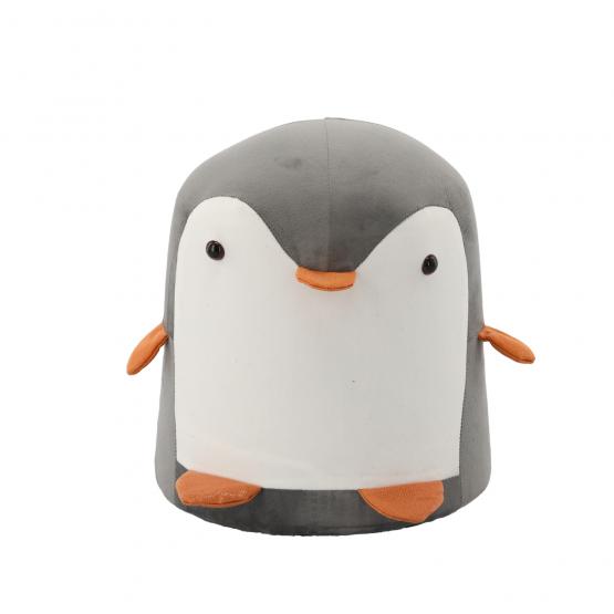 PUFKA PINGWINEK SZARA 28 x 34 CM 