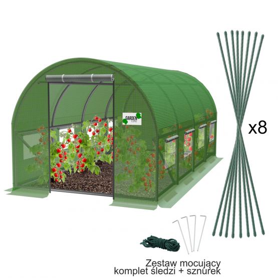 Tunel foliowy ogrodowy UV-4 6x3x2m 18m2