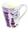 Porcelanowe kubki o pojemności 360 ml w czterech lawendowych wzorach