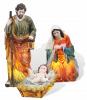 FIGURY DO SZOPKI BOŻONARODZENIOWE PODŚWIETLANE - ŚW. RODZINA 150 CM MASA ŻYWICZNA 