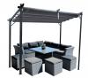 PERGOLA OGRODOWA SZARA 3X4M