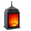 LAMPION LED Z EFEKTEM KOMINKA 160x140x270 mm CZARNY *6564