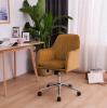 FOTEL-KRZESLO-OBROTOWE-WELUR-BIUROWE-MUSZTARDOWE KRZESŁO OBROTOWE MUSZTARDOWE