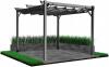 PERGOLA OGRODOWA SZARA 3X4M