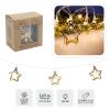 ŁAŃCUCH ŚWIETLNY LED ZŁOTY METALOWY - GWIAZDKA 3D 10L NA BATERIE ŁAŃCUCH ŚWIETLNY LED ZŁOTY METALOWY - GWIAZDKA 3D 10L NA BATERIE