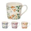 KUBEK PORCELANOWY 400 ML LISTKI MIX KOLOR
