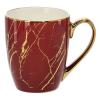 KUBEK PORCELANOWY 400 ML MARMUREK ZE ZŁOTEM MIX KOLOR