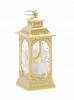 ŚWIĄTECZNY LAMPION 5,2 x 5,2 x 12.5 CM Z WKŁADEM LED SREBRNY/ZŁOTY/BIAŁY Z ANIOŁEM