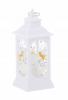 ŚWIĄTECZNY LAMPION 5,2 x 5,2 x 12.5 CM Z WKŁADEM LED SREBRNY/ZŁOTY/BIAŁY Z ANIOŁEM