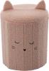 SKŁADANA PUFA ZE SCHOWKIEM 28 x 28 x 34 CM RÓŻOWA