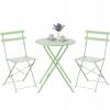 Zestaw Mebli Ogrodowych Garden Line Zielony (Stół Okrągły + 2 Krzesła)