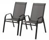 Komplet 2 Krzeseł Ogrodowych Garden Line Szary