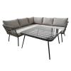 Zestaw Mebli Ogrodowych  Sofa Narożna, Stolik  Szary Garden Line