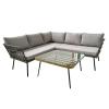 Zestaw Mebli Ogrodowych  Sofa Narożna, Stolik - Szary Garden Line