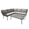 Zestaw Mebli Ogrodowych  Sofa Narożna, Stolik - Szary Garden Line