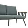 Zestaw Mebli Aluminiowych Garden Line (Sofa + 2 Fotele + Stolik) - Szary z Szarymi Poduszkami