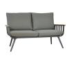 Zestaw Mebli Aluminiowych Garden Line (Sofa + 2 Fotele + Stolik)  - Szary z Szarymi Poduszkami